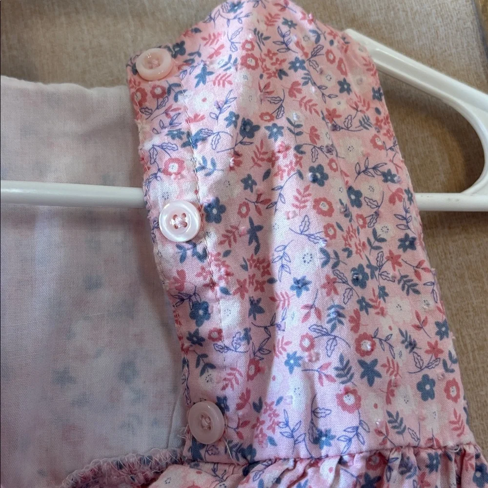 Penelope Mack Pink Swiss Dot Floral Dress 3T